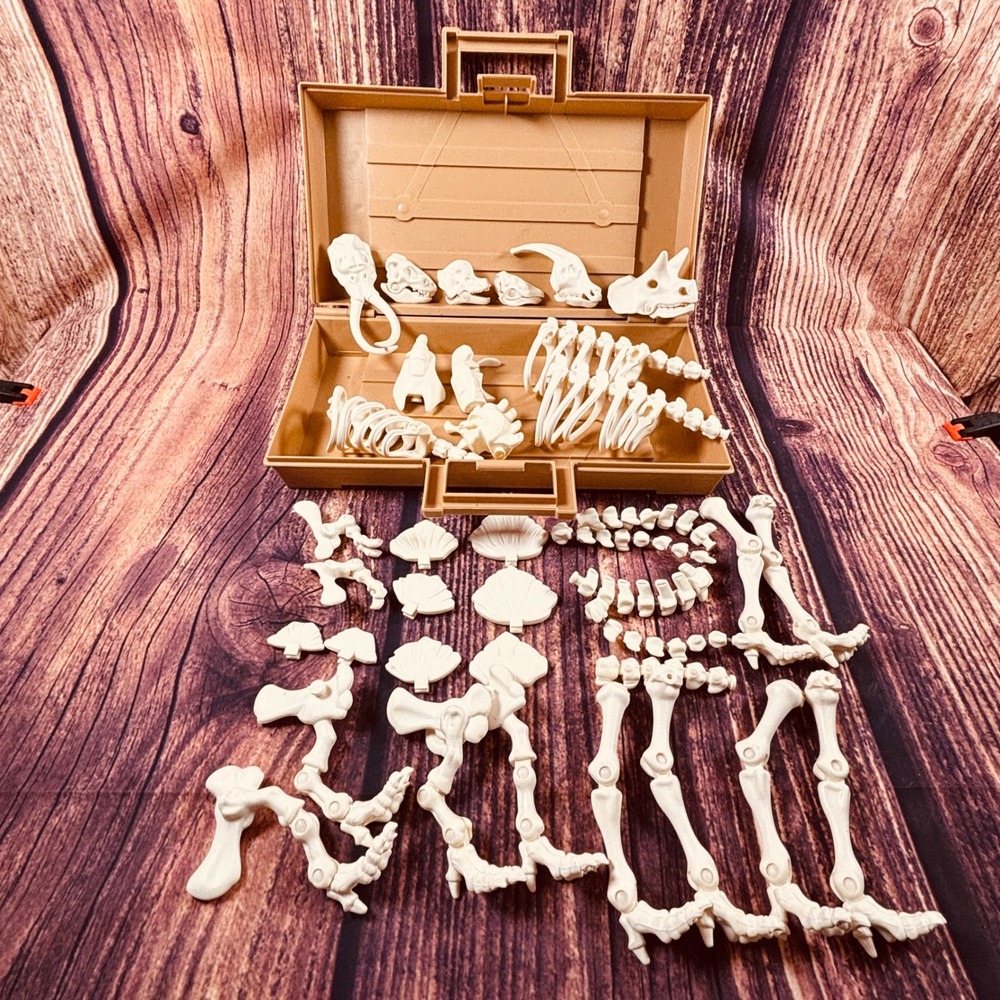 Vintage Fisher-Price Design-A-Saur Bones Dinosaur Fossil Building Set 37 Pieces